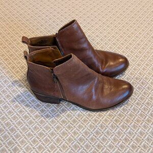Lucky Brand Basel Toffee Brown Ankle Booties